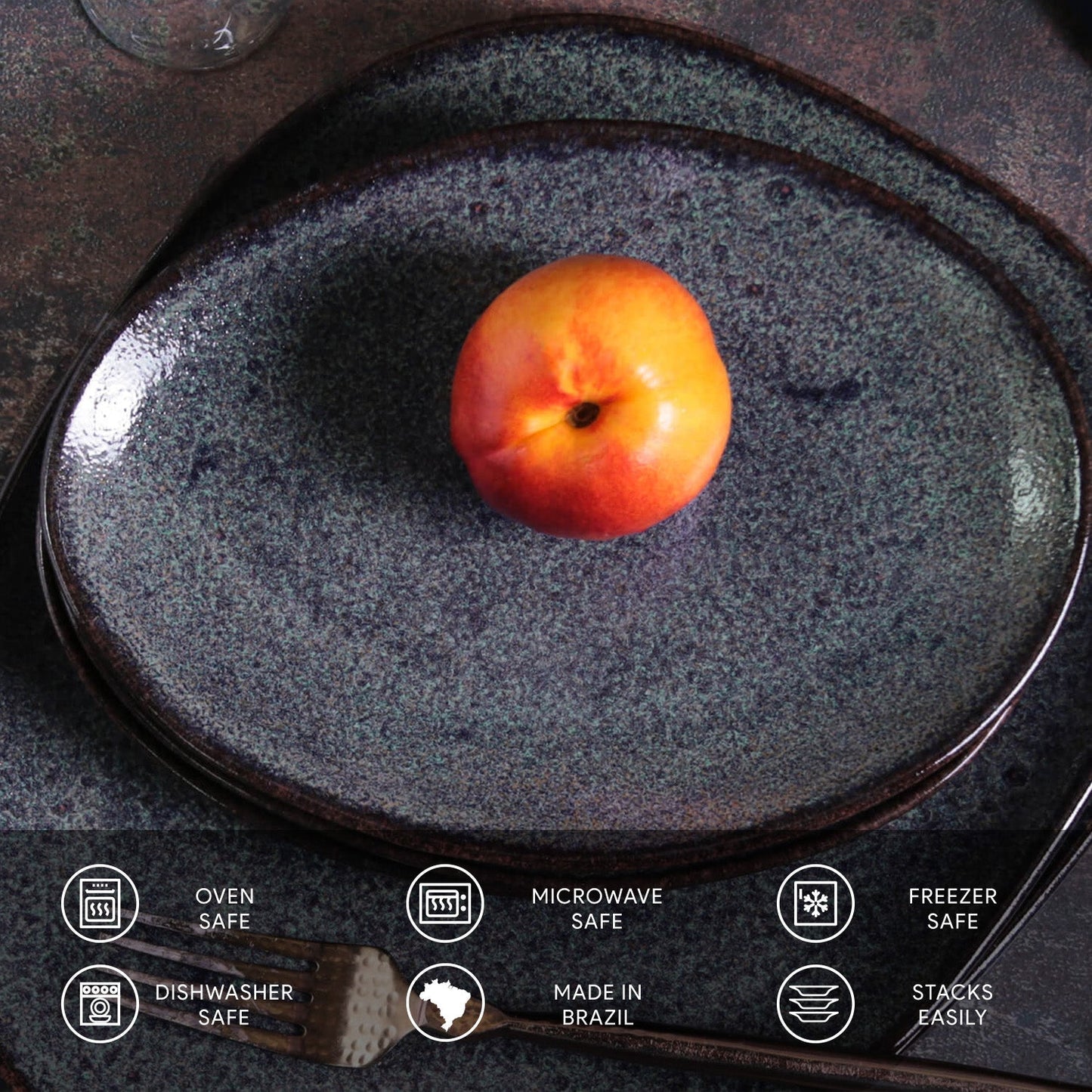 Oval Dessert Plate Set of 4