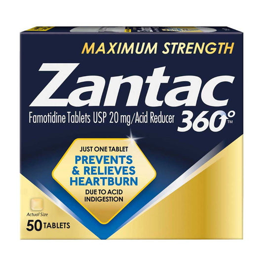 Zantac 360 Tablets 20 Mg Maximum Strength Acid Reducer