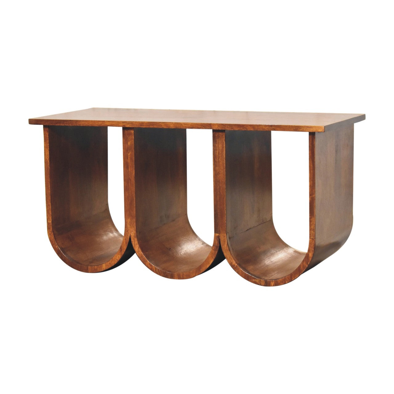 Solid Wood Triple Open Style Coffee Table