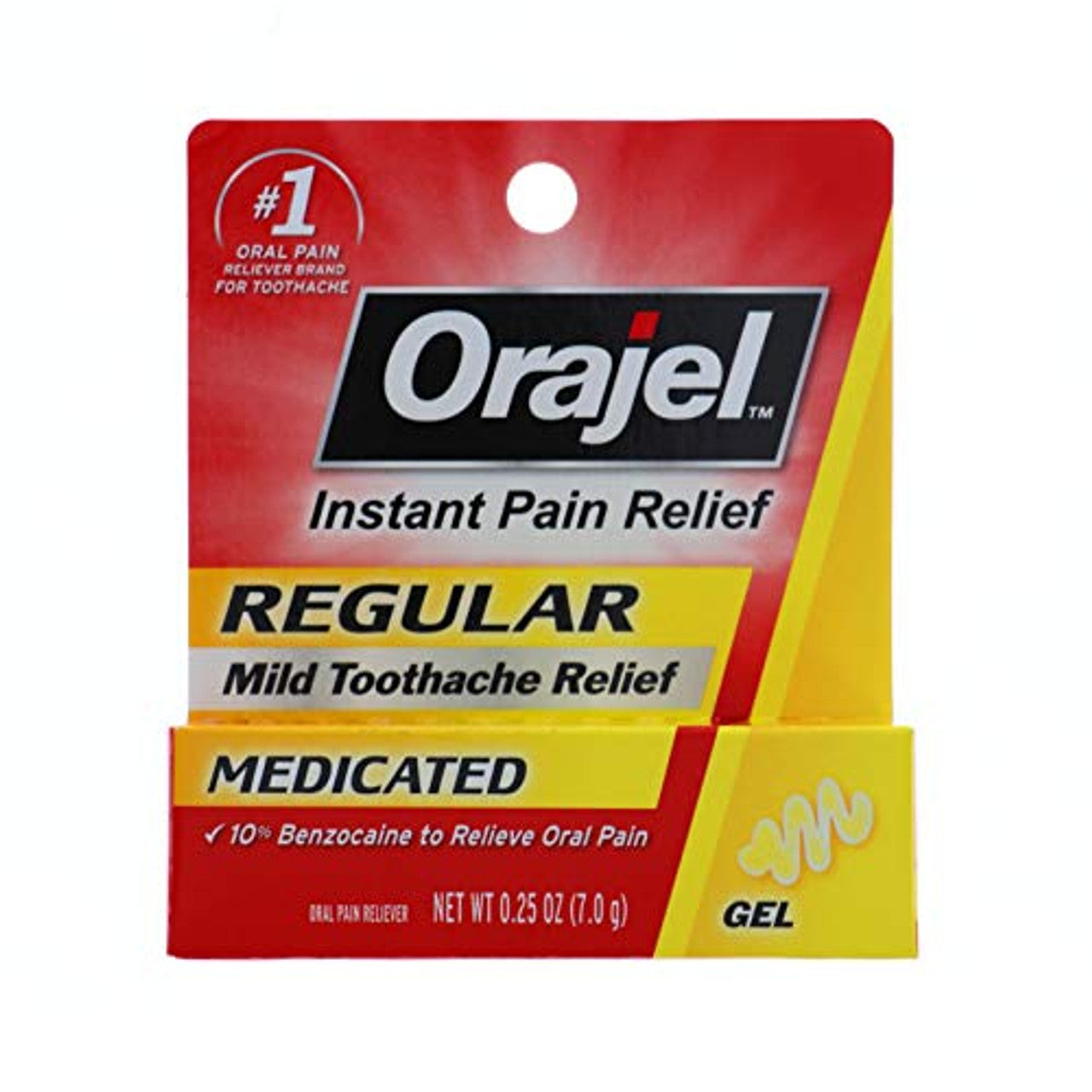 Orajel Pain Reliever Gel, Toothache, Immediate, Regular Strength