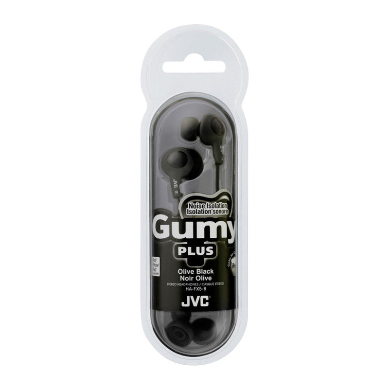 JVC HAFR6B Gumy Plus Earbuds With Remote & Microphone Black