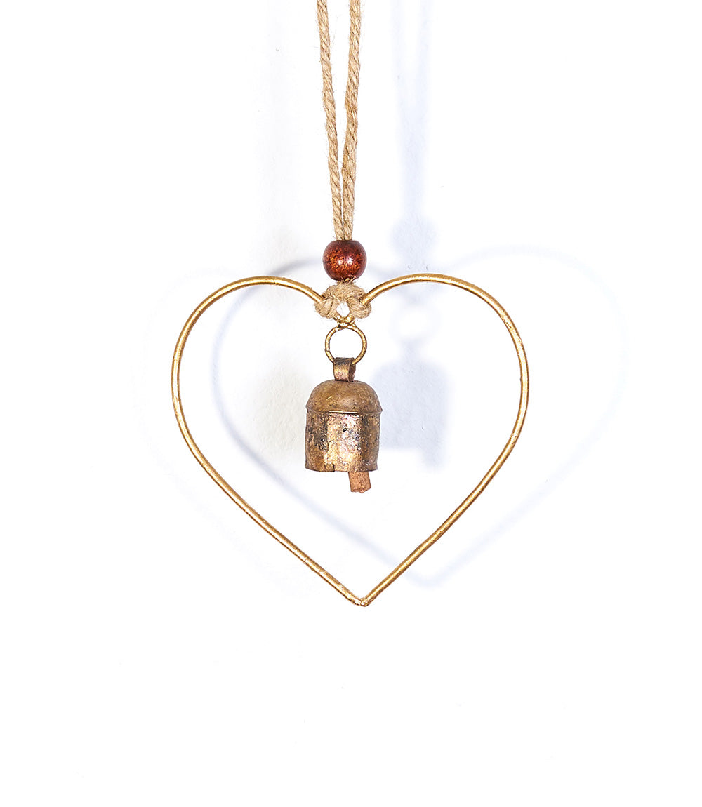 Air Element Heart Bell Wind Chime - Fair Trade Garden - Osadia Concept Store