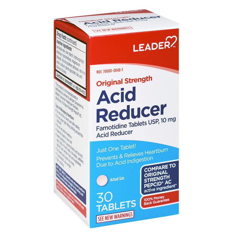 Leader Acid Reducer, Original Strength, 10 Mg, Tablets