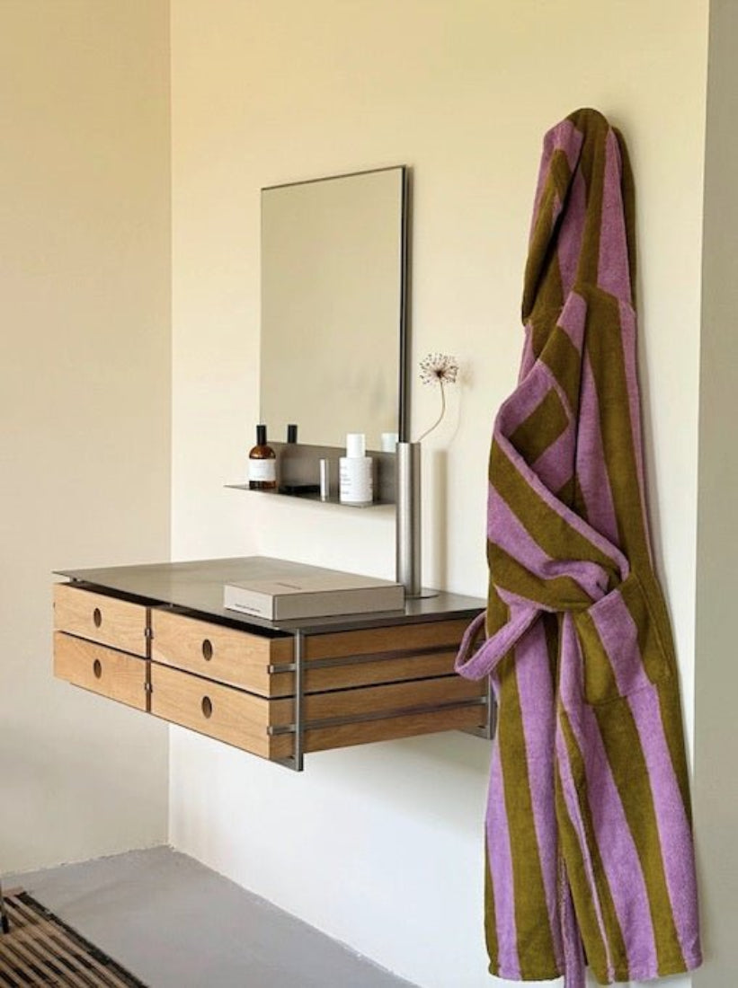 Ultra Soft Retro Whimsical Stripe Bath Robe