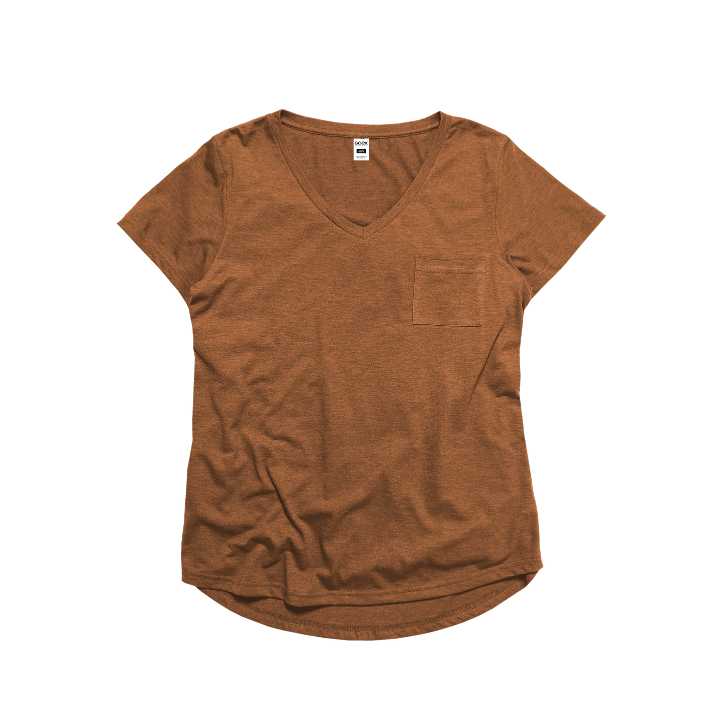 Ladies Eco-Triblend Drop Hem V-Neck Pocket Tee