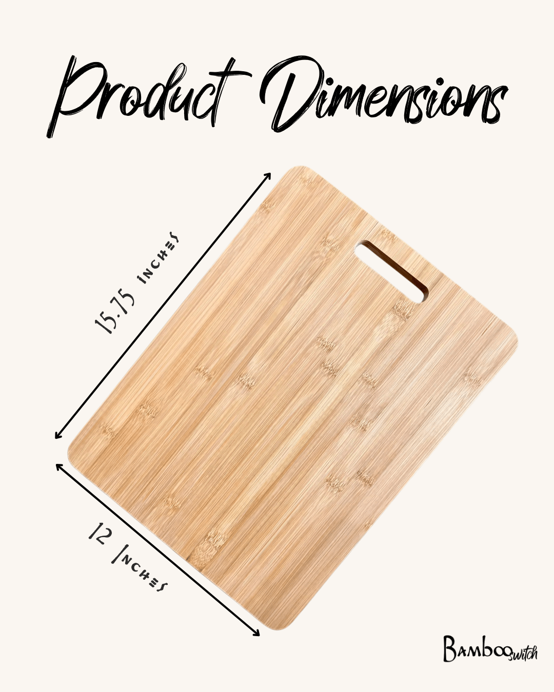 16" Bamboo Cutting Board with Handle