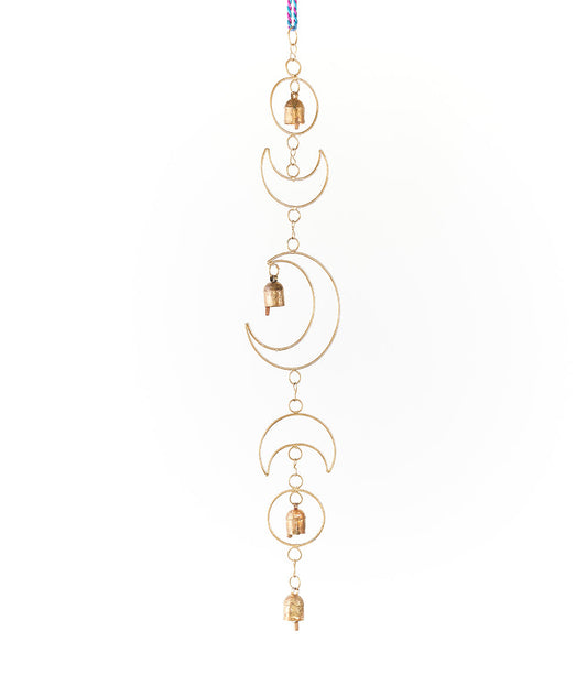 Indukala Large Moon Phase Bell Wind Chime - Home Decor - Osadia Concept Store
