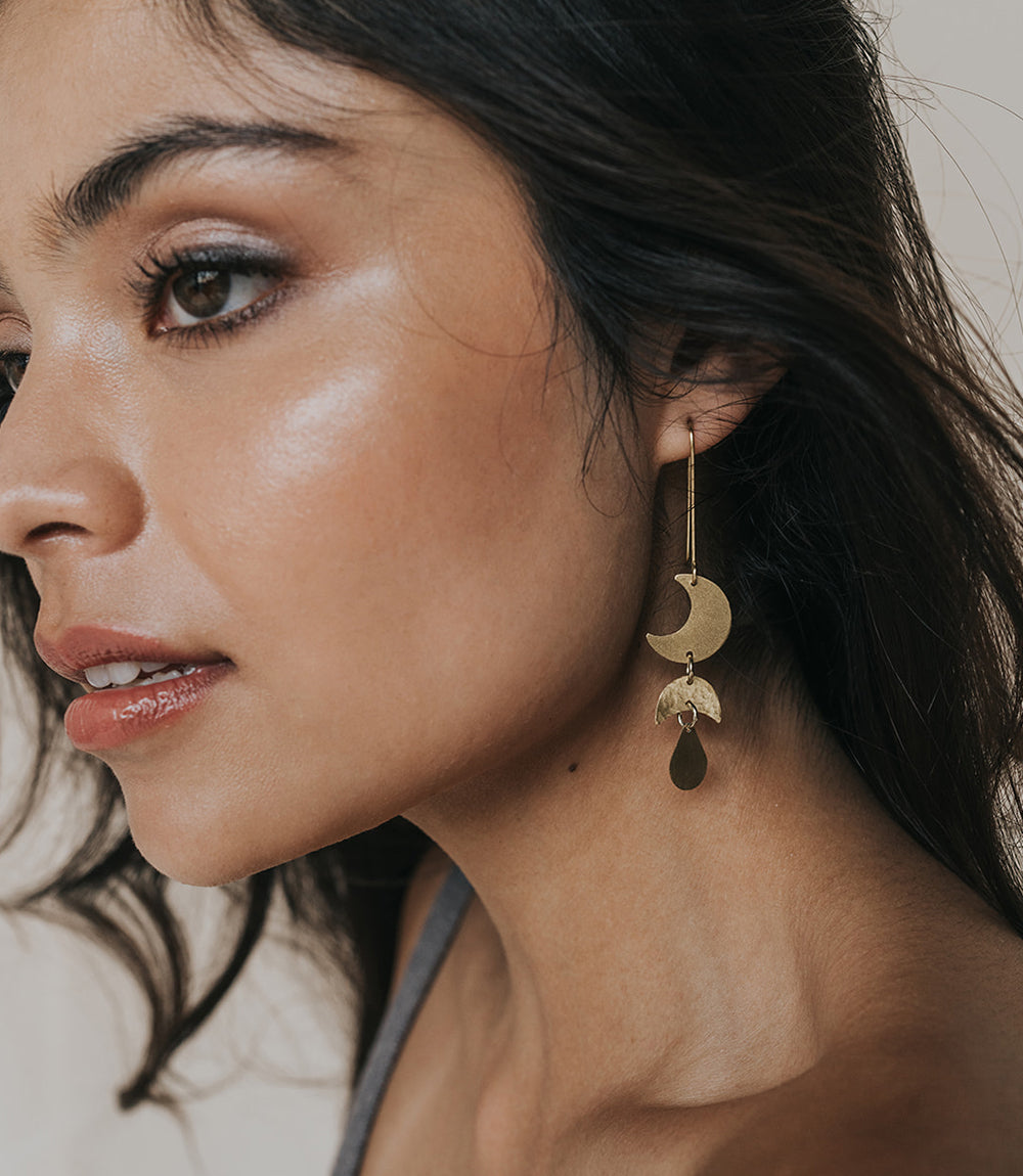 Rajani Moon Phase Drop Earrings - Osadia Concept Store