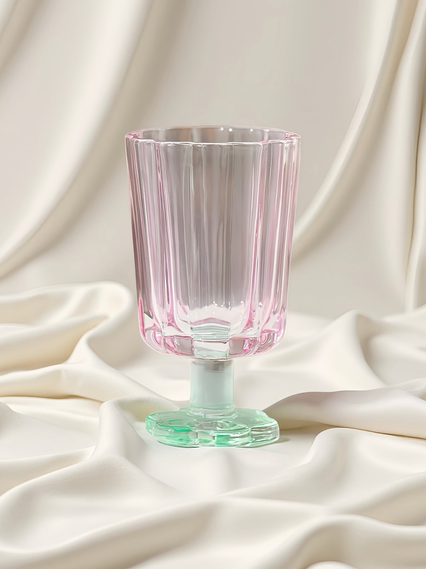 Hand Blown Petal Goblets - Cute Whimsical Colored Wine Glasses