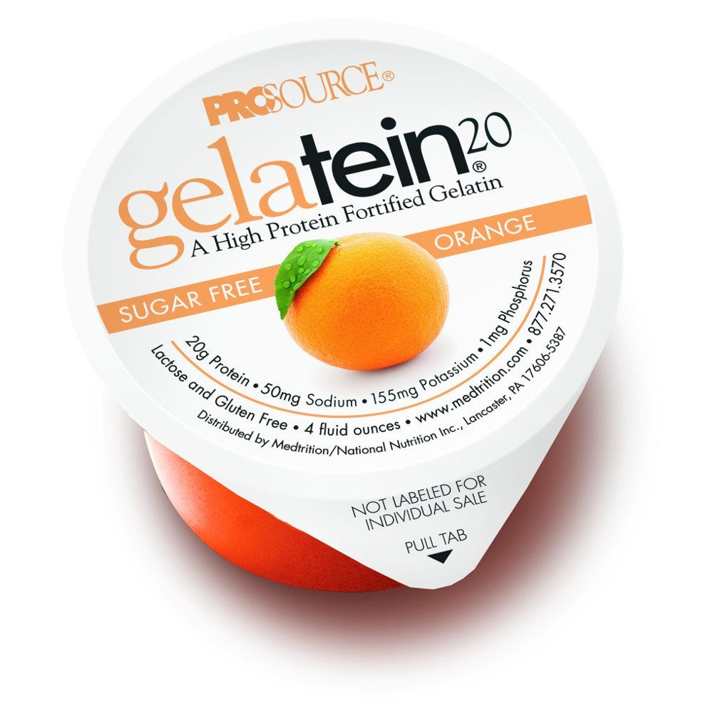 Medtrition Gelatein 20 Orange Oral Protein Supplement, 4 Oz. Cup