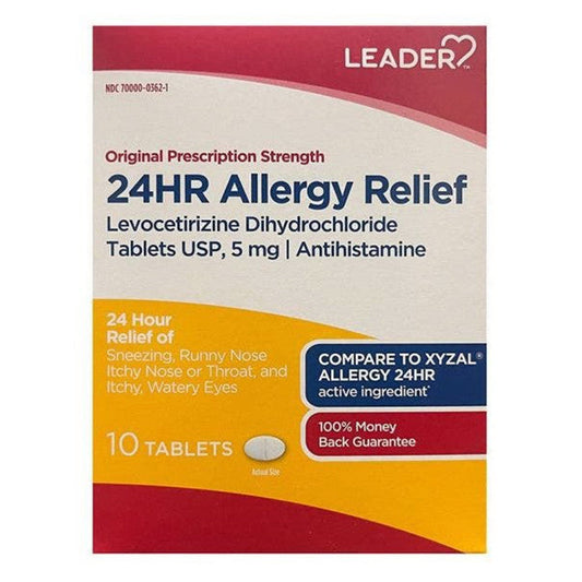 Leader Health Care Allergy Relief, 24 Hr, Original Prescription Strength, Tablets