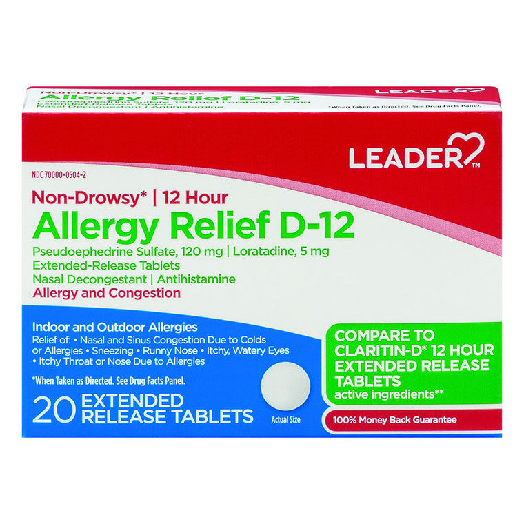 Leader Health Care Allergy Relf 12 Hr Non Drowsy