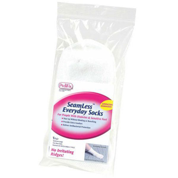 PediFix Diabetic Solutions SeamLess Everyday Socks Med/Larg