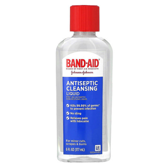 Band-Aid Brand Pain Relieving Antiseptic Cleansing Liquid, 6 Oz