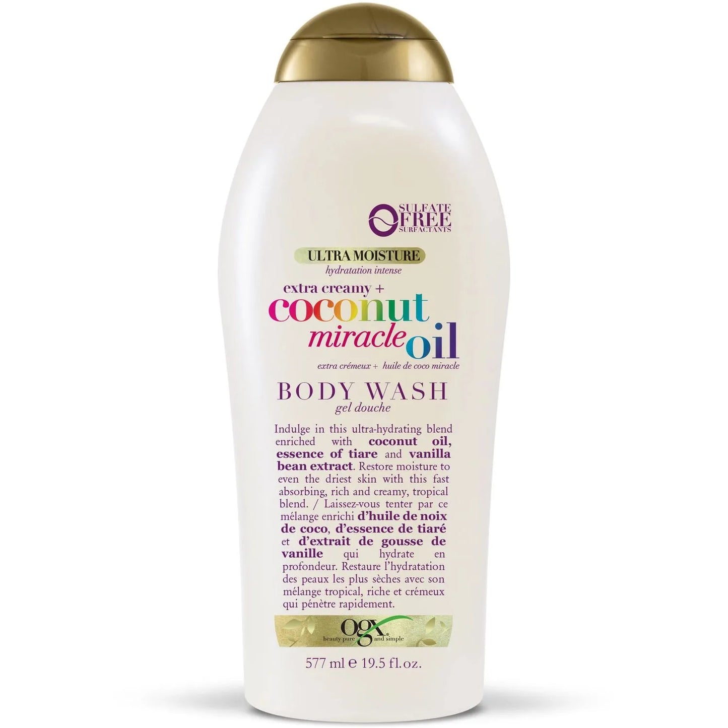 OGX Extra Creamy + Coconut Miracle Oil Ultra Moisture Body Wash - 19.5 Fl Oz
