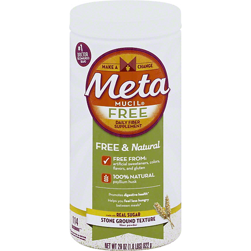 Metamucil Free Fiber Powder, Stone Ground Texture