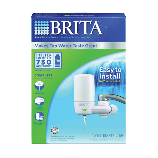 Brita On Tap Faucet Water Filter System - White