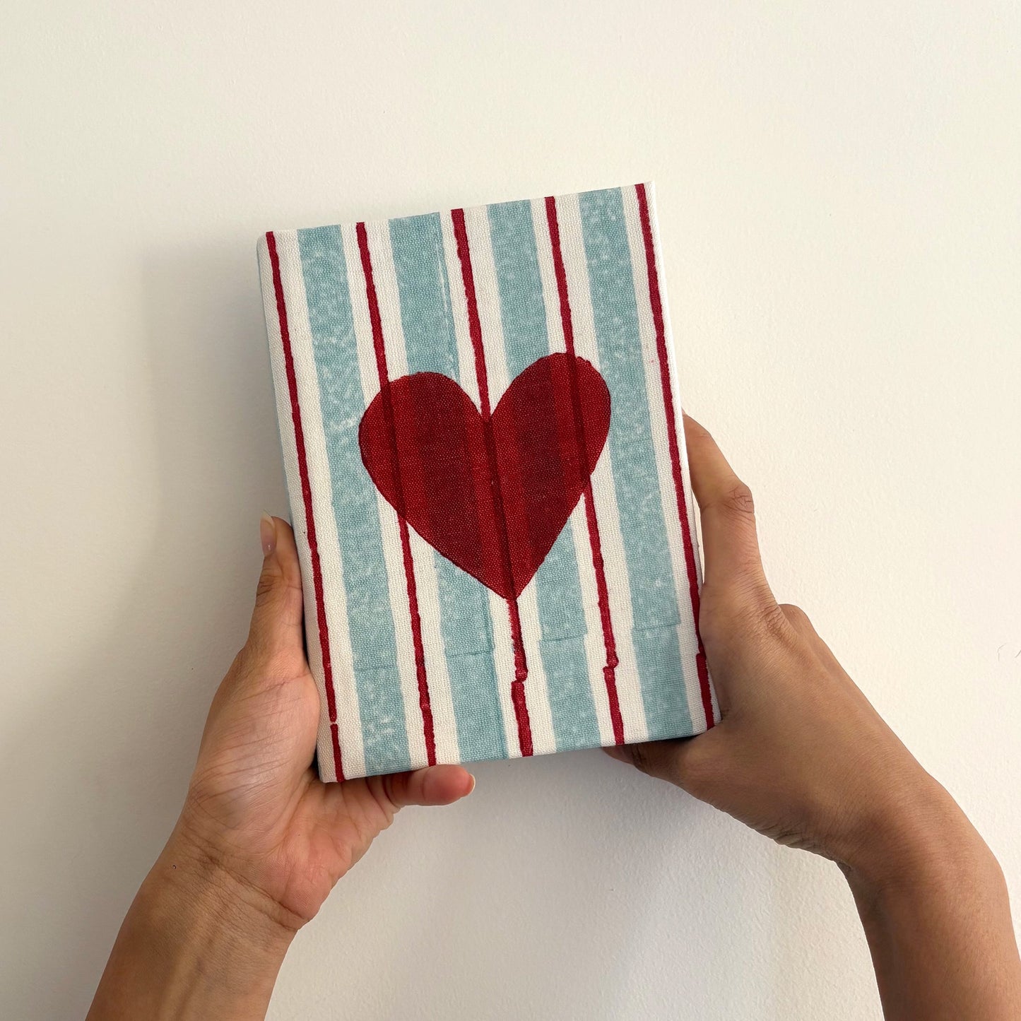 Handcrafted Sustainable A5 Diary Journal Notebook l Handmade Paper l Heart Pop