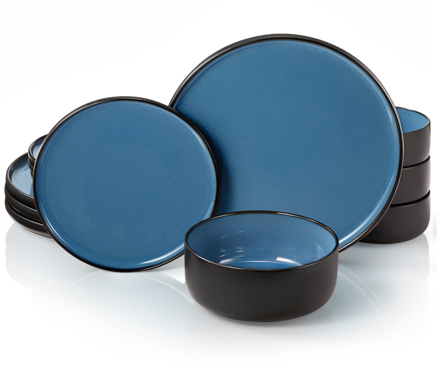 Ceramic Dinnerware Set, 12 Piece, Service for 4, Somerset Collection