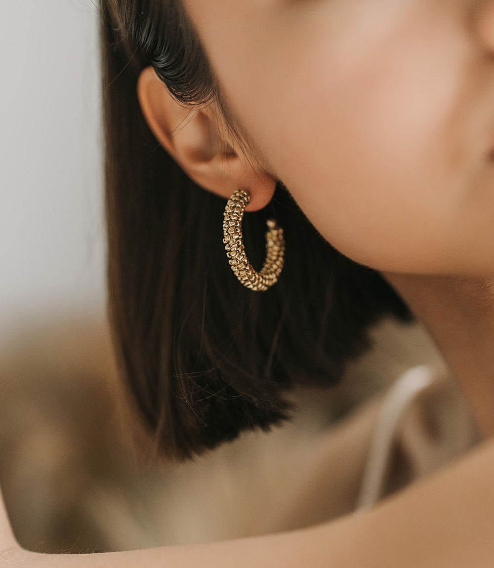 Bhavani Beaded Hoop Earrings - Osadia Concept Store