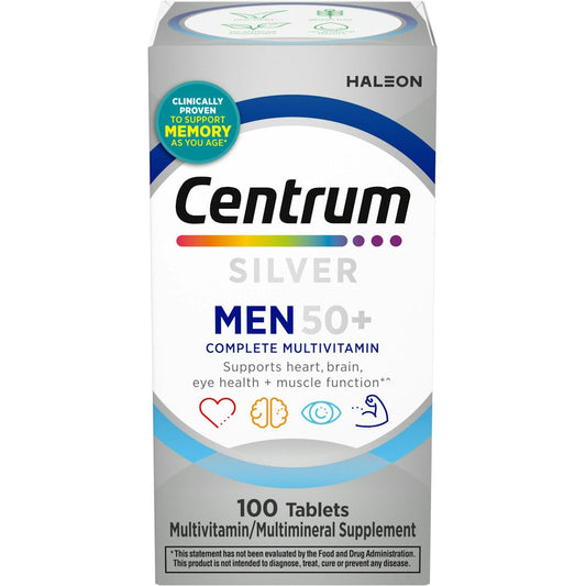 Centrum Silver Multivitamin/Multimineral Supplement, Men 50+, Tablets