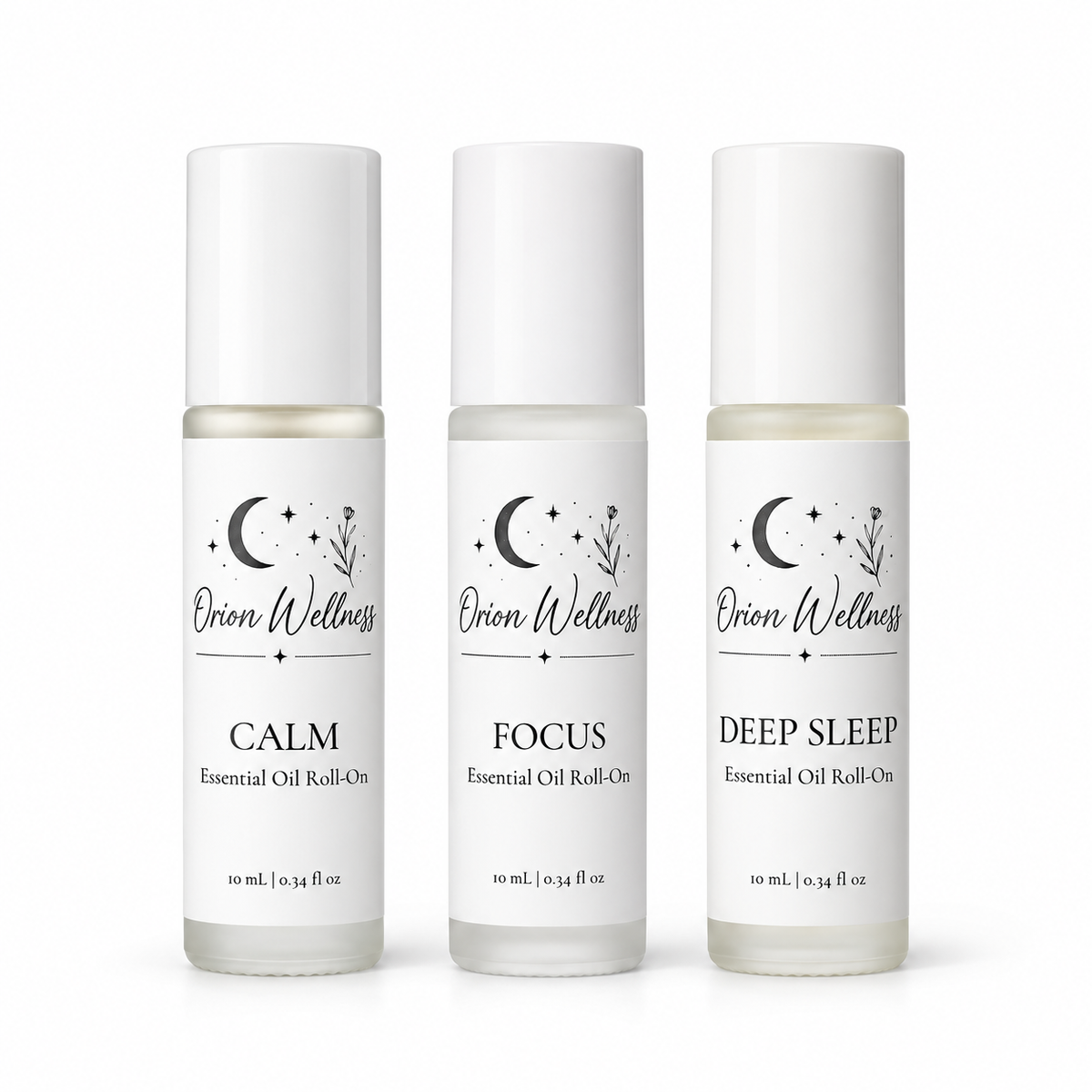 Calm + Focus + Deep Sleep Aromatherapy Roll-On Trio