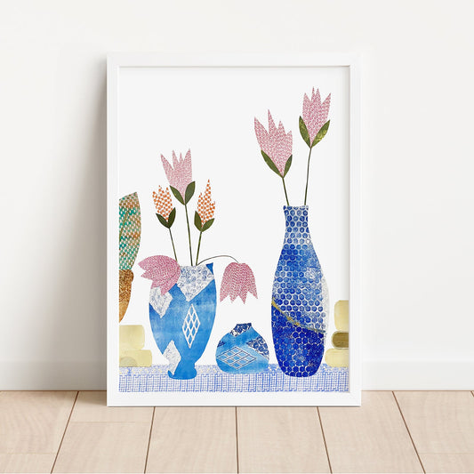 Springtime Floral Portrait Small Framed Print