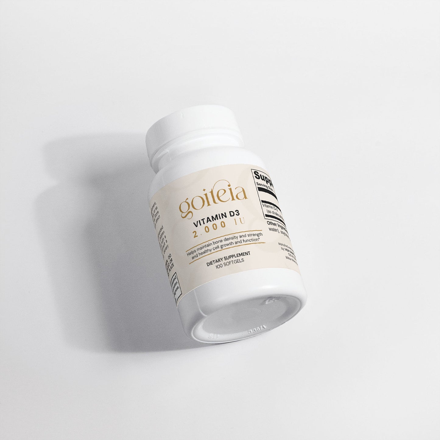 Goiteia Vitamin D3 2,000 IU 100 softgels - Osadia Concept Store