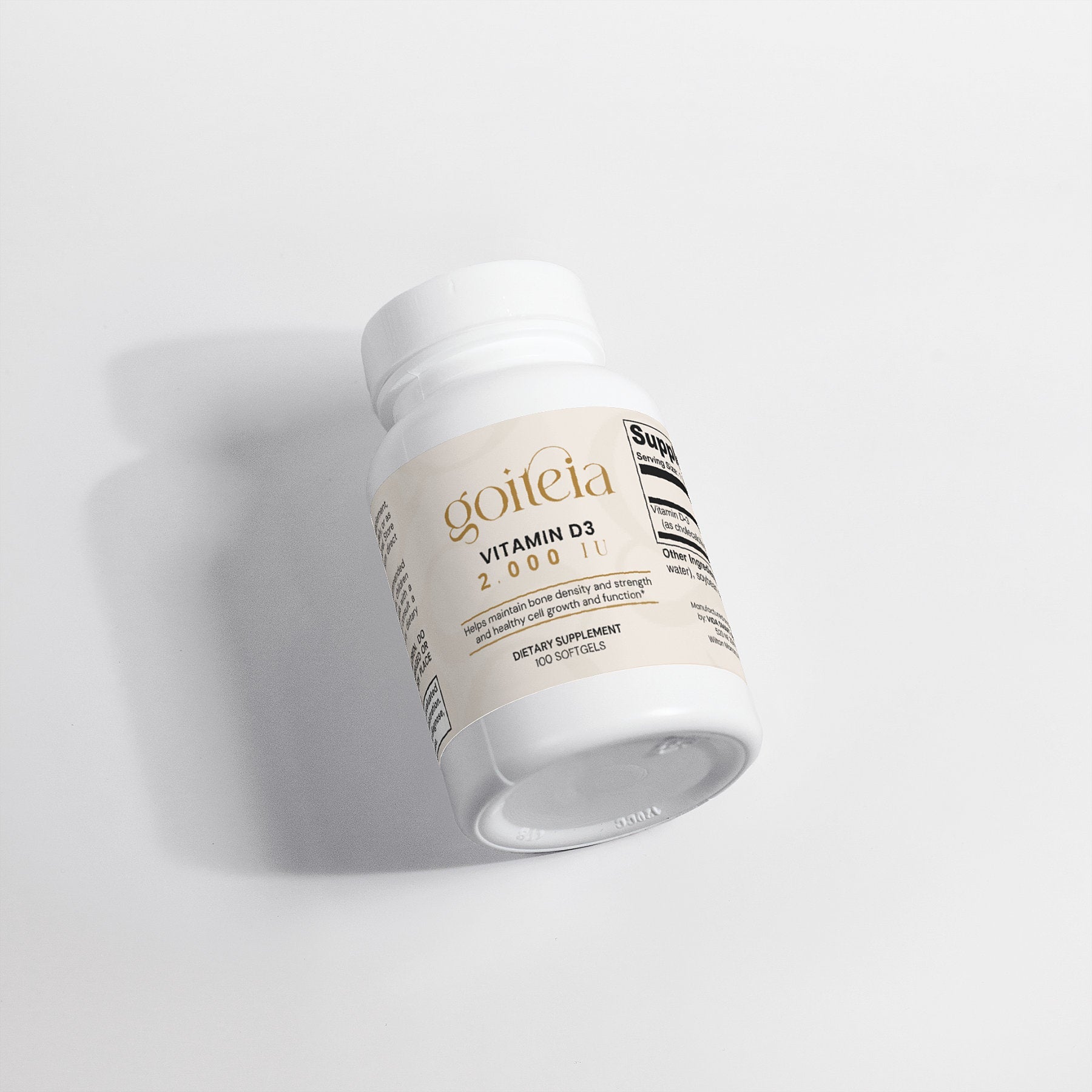 Goiteia Vitamin D3 2,000 IU 100 softgels - Osadia Concept Store