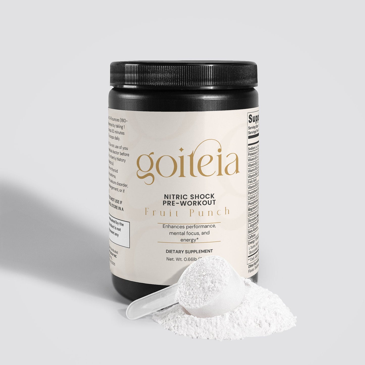 Goiteia Nitric Shock Pre-Workout Powder (Fruit Punch) 10.6 Oz (300g) - Osadia Concept Store