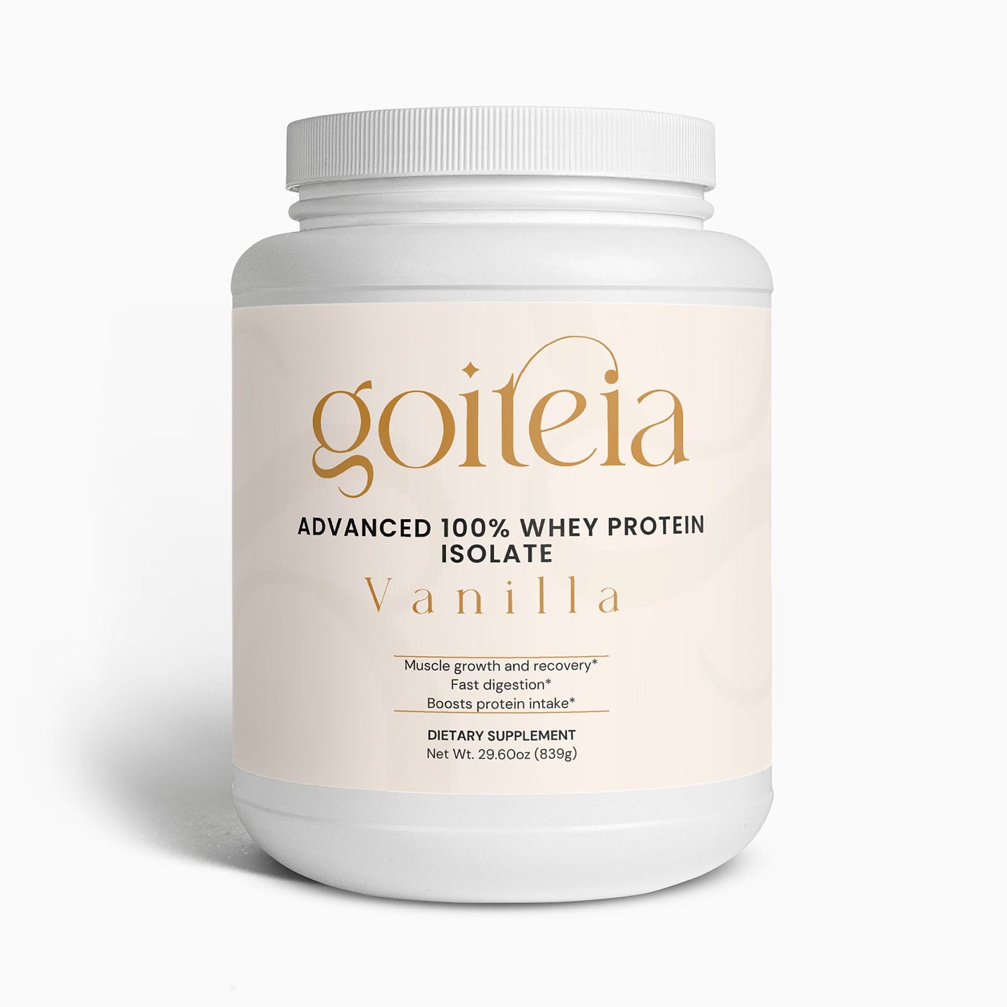 Goiteia Advanced 100% Whey Protein Isolate (Vanilla) 29.60 oz./839 g - Osadia Concept Store
