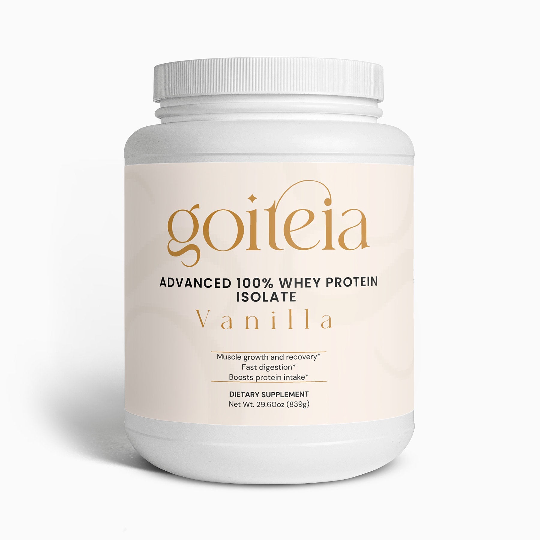 Goiteia Advanced 100% Whey Protein Isolate (Vanilla) 29.60 oz./839 g - Osadia Concept Store