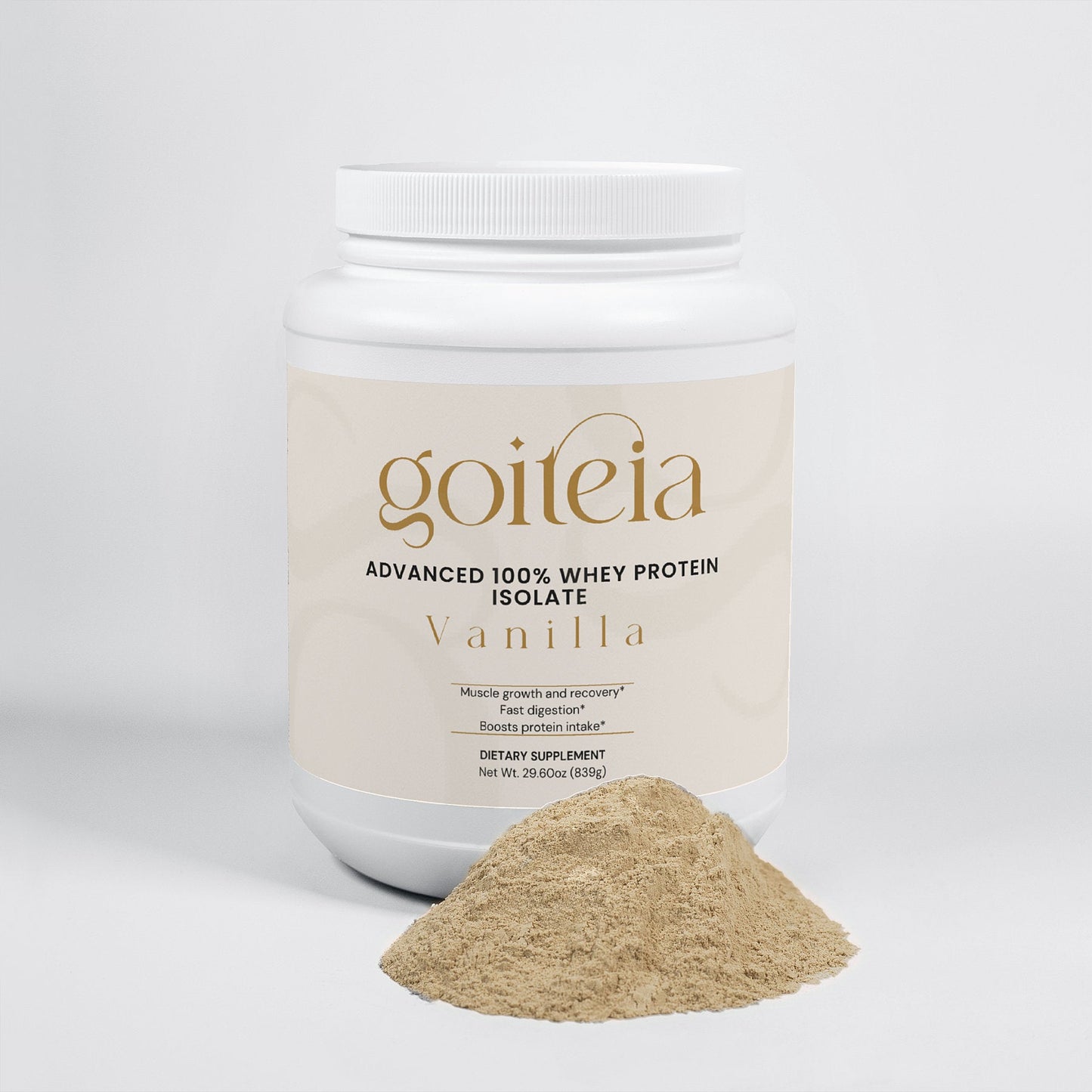 Goiteia Advanced 100% Whey Protein Isolate (Vanilla) 29.60 oz./839 g - Osadia Concept Store
