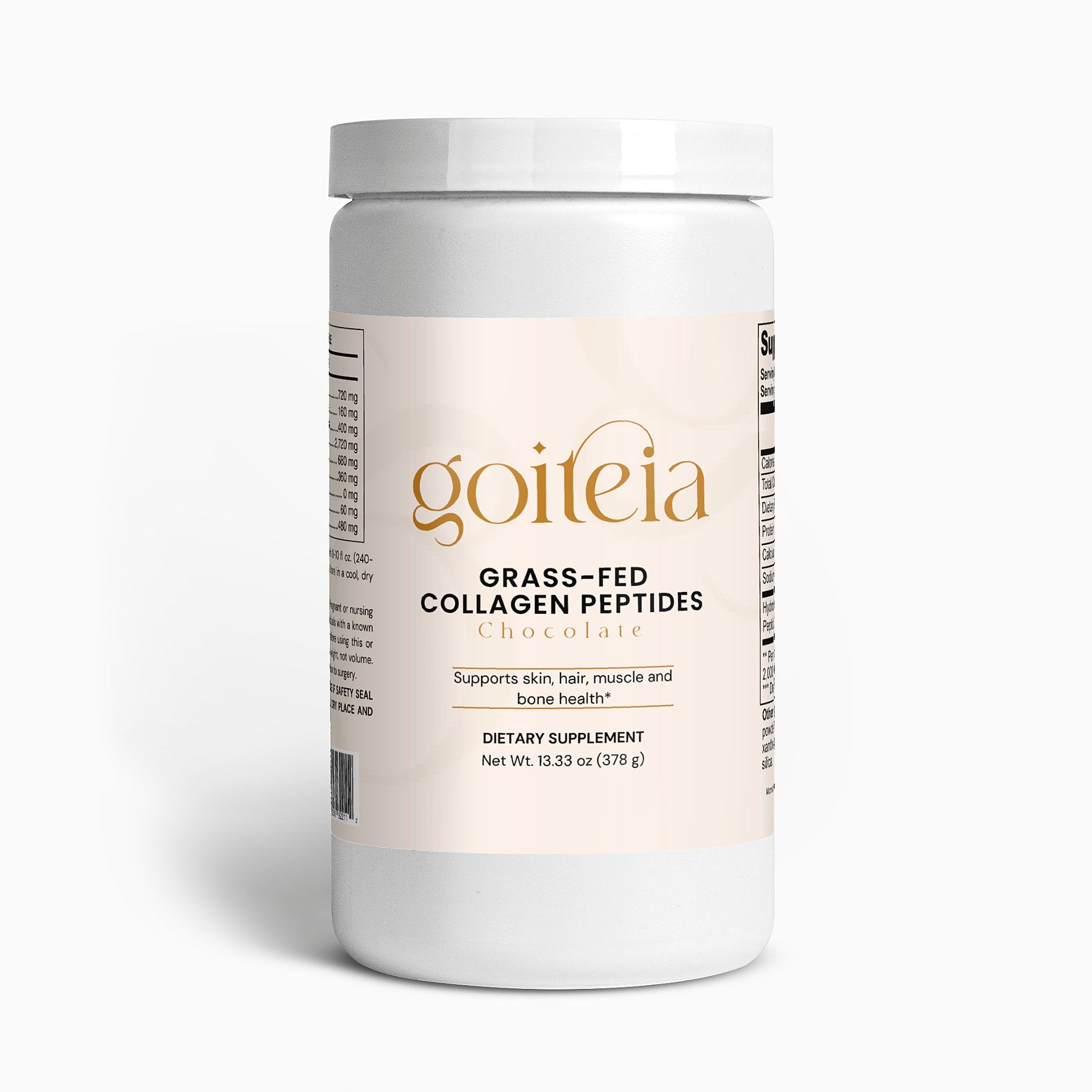 Goiteia Grass-Fed Collagen Peptides Powder (Chocolate) 13.33 Oz (378g) - Osadia Concept Store