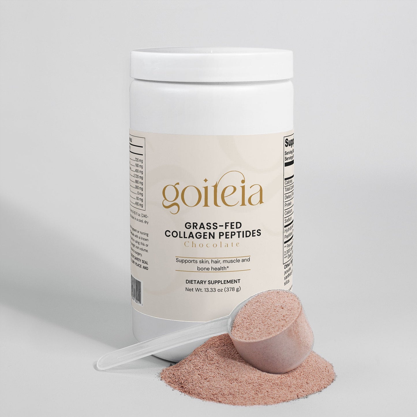 Goiteia Grass-Fed Collagen Peptides Powder (Chocolate) 13.33 Oz (378g) - Osadia Concept Store