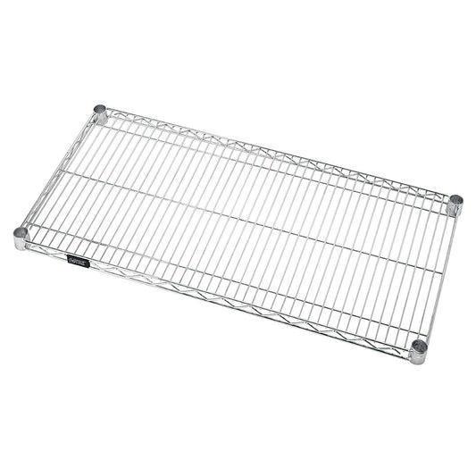 Quantum Storage Systems Pack Extra Wire Shelves For 24 Deep Wire Shelving Unit Chrome Finish 800 Lb. Load Capacity 1 H X 36 W X 24 D