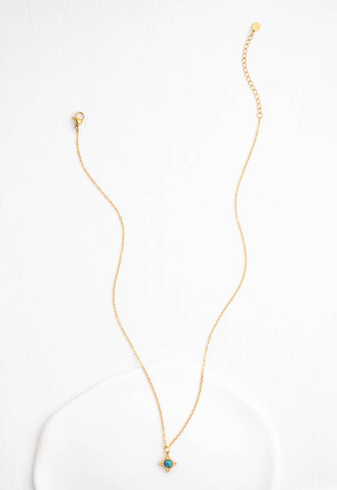 Turquoise Compass Rose Necklace