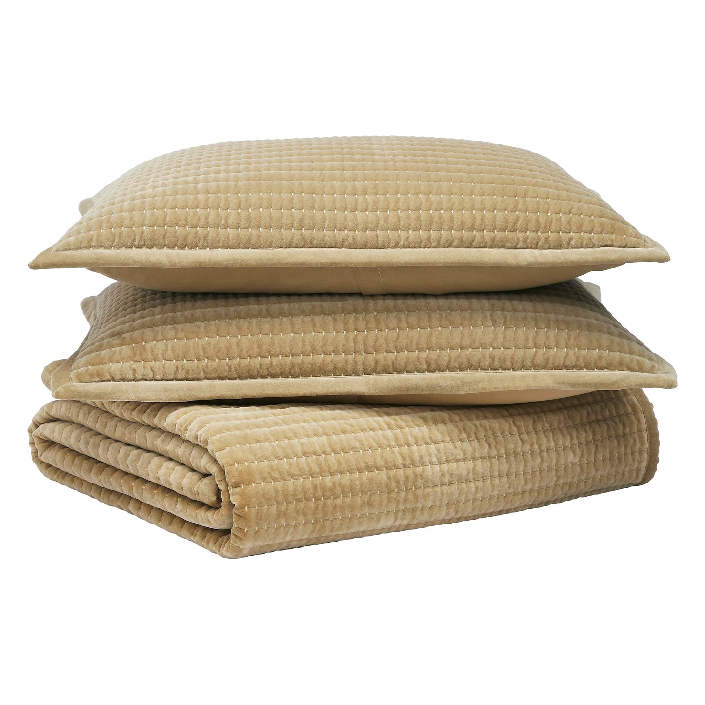Milton Channel Stitched Velvet Coverlet Sham
