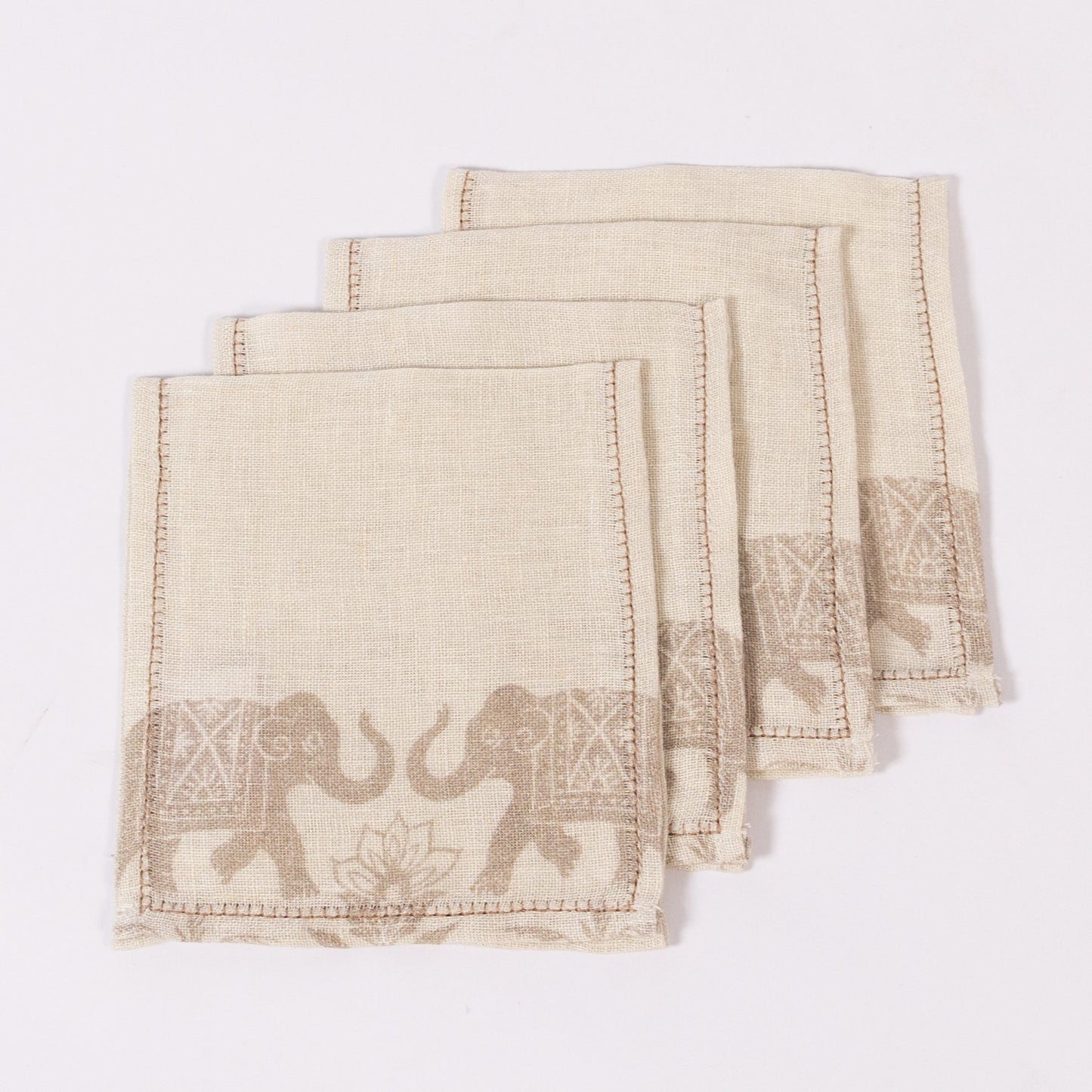 Garden Elephant Cocktail Napkins (set of 4)