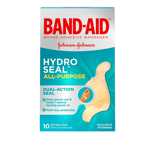 Band-Aid Brand Hydro Seal Waterproof All Purpose Adhesive Bandages For Wound Care Or Blisters