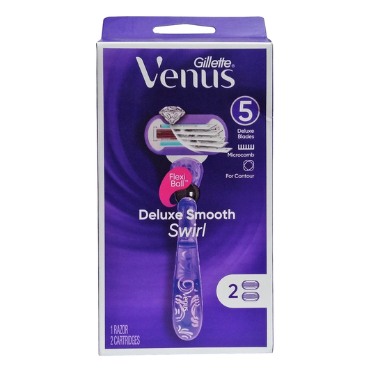 Gillette Venus Deluxe Smooth Swirl Razor 3 Pc Box