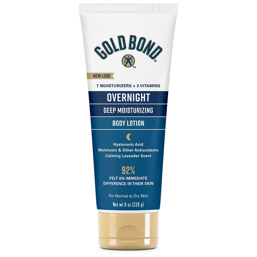 Gold Bond Body Lotion, Deep Moisturizing, Overnight - 8 Ounce
