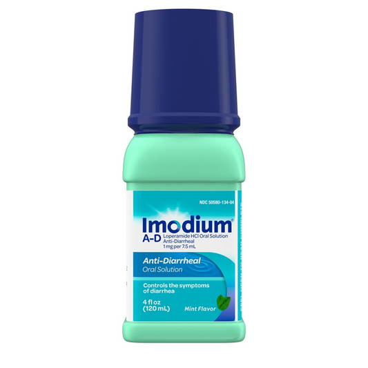 Imodium A D Liquid Mint Flavor Anti Diarrheal 4 Fl Oz Plastic Bottle