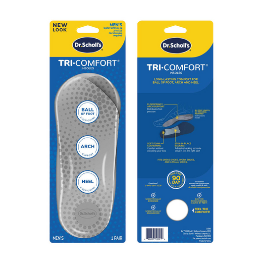 Dr. Scholl's Comfort Tri-Comfort Insoles For Men, Size 8-12, 1 Pair