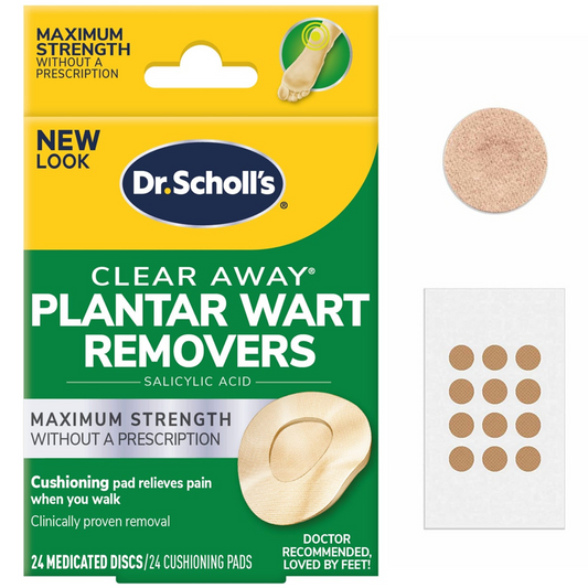 Dr. Scholl's Clear Away Plantar Wart Removers Maximum Strength Medicated Discs