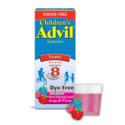 Advil Children's Sugar Free Berry 100 Mg Per 5 M L Ibuprofen Oral Suspension 4 Fl Oz