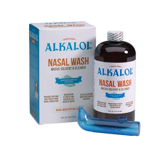 Alkalol Nasal Wash, Mucus Solvent & Cleaner, 16 Fl Oz