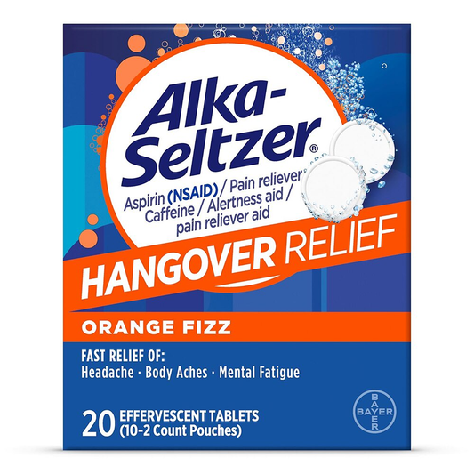Alka-Seltzer Hangover Relief Orange Fizz Effervescent Tablets