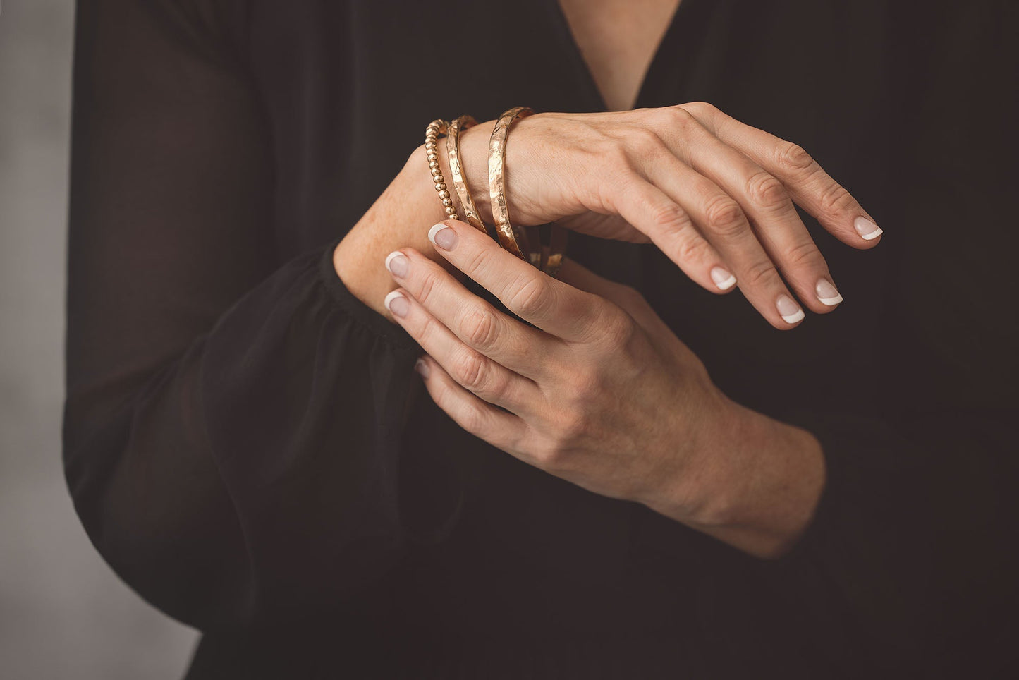 Droplet Bronze Bangle
