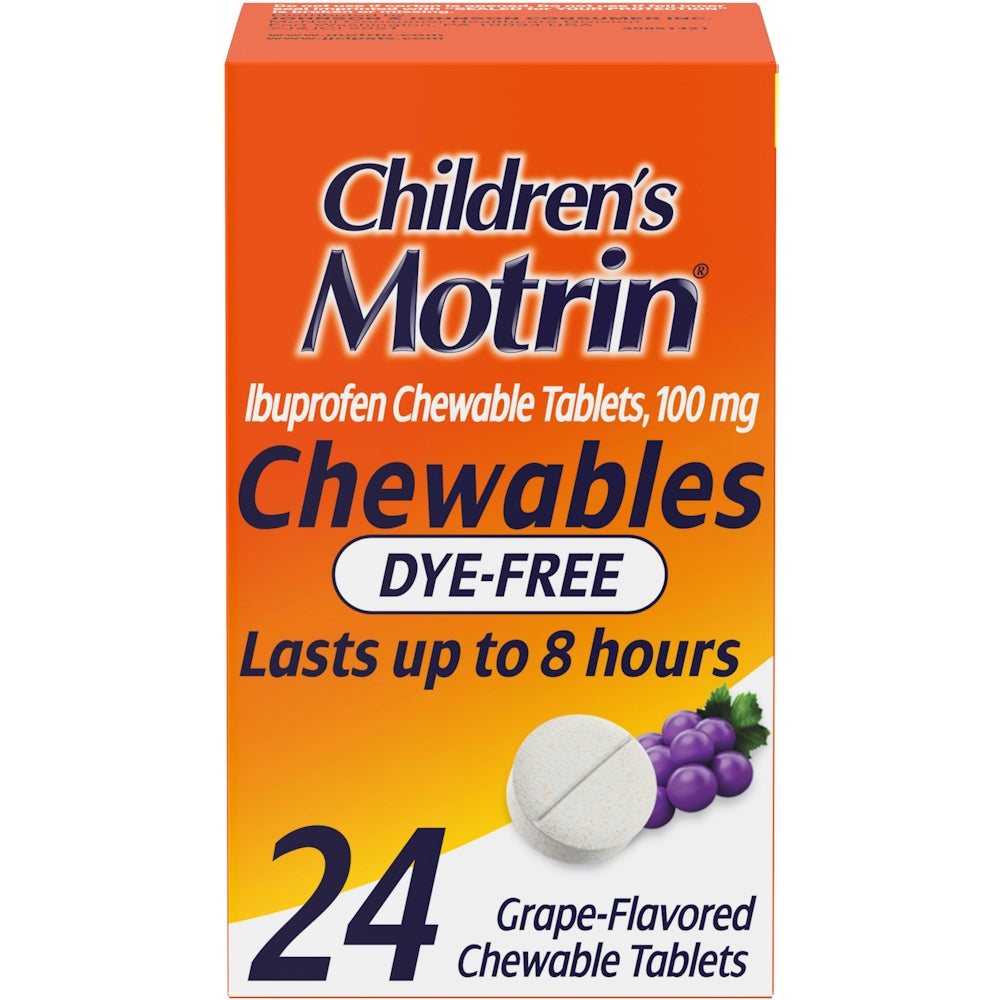 Children's Motrin Ibuprofen, Chewables, 100 Mg, Tablets, Grape Flavor